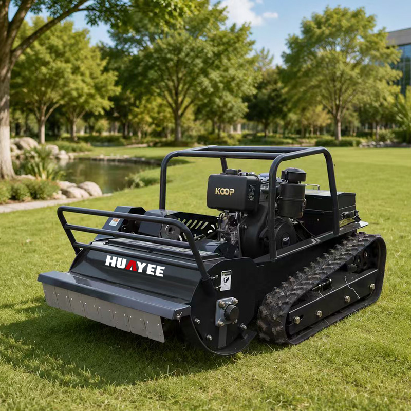 Heavy Equipment Grinder - Remote Control Tracked Lawn Mower Brush