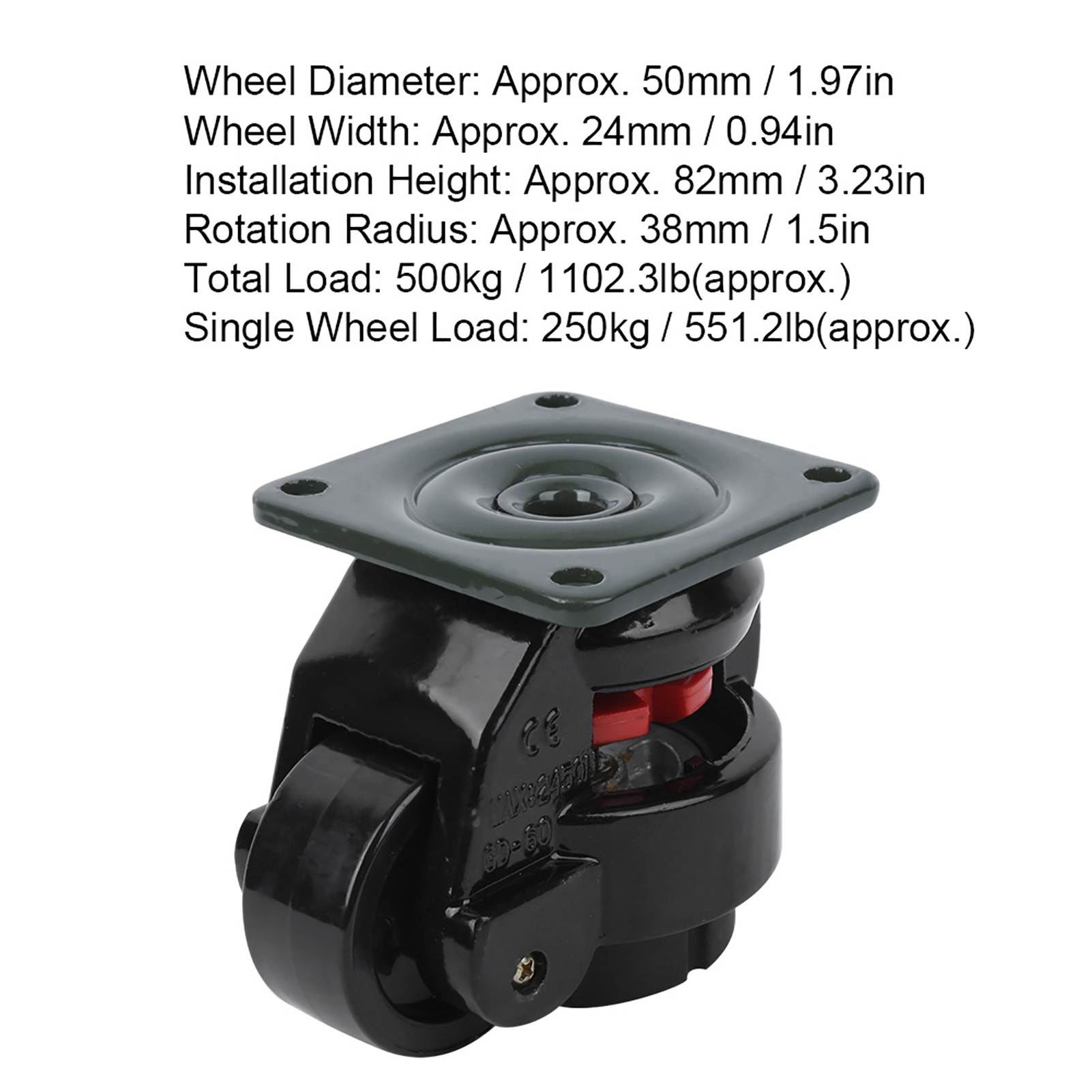 Heavy Equipment Operation - 4pcs Level Adjustment Caster GD‑60F Heavy