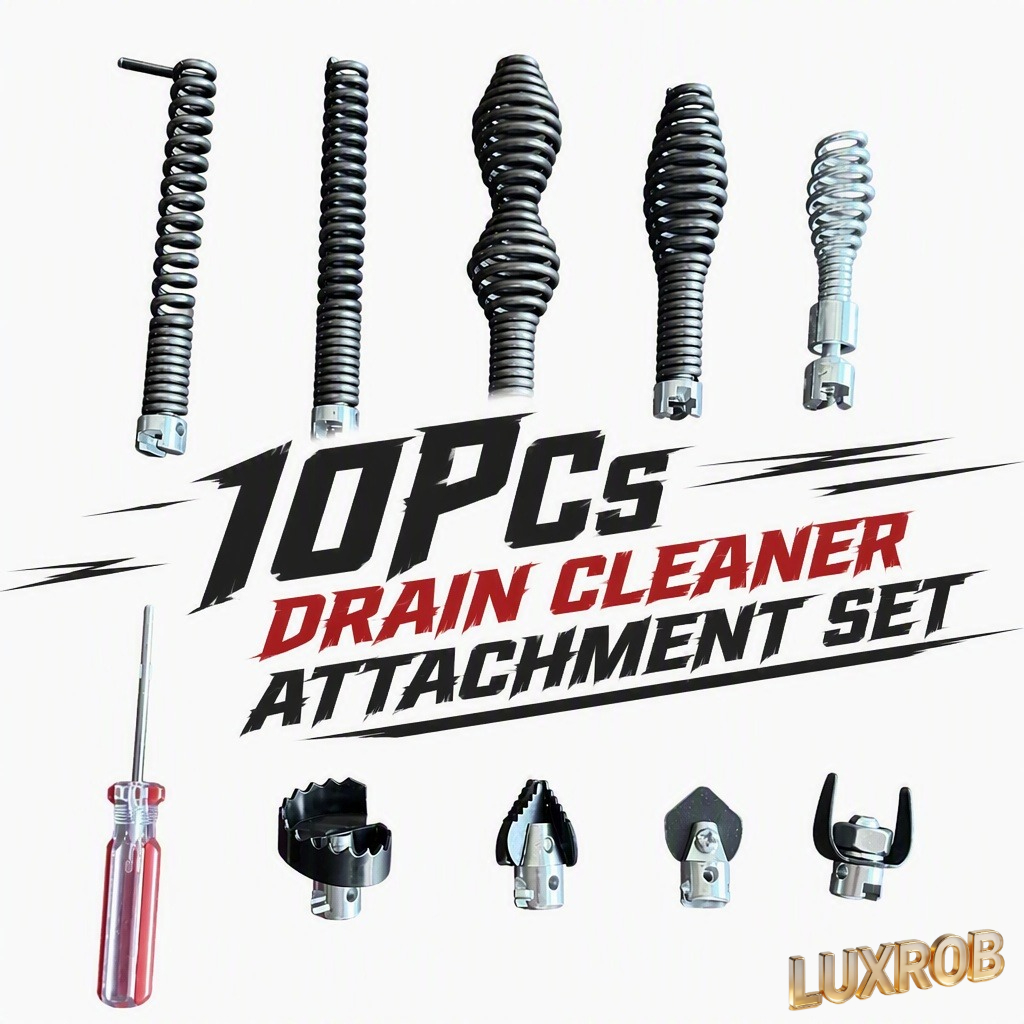 10Pcs Drain Auger Cutter Kit 1 - огляд і ціна Auger Drill Attachment